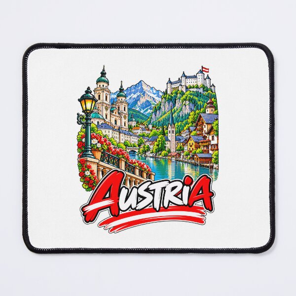 Item preview, Austria Illustrated Alpine Travel designed and sold by EdwinkOne.