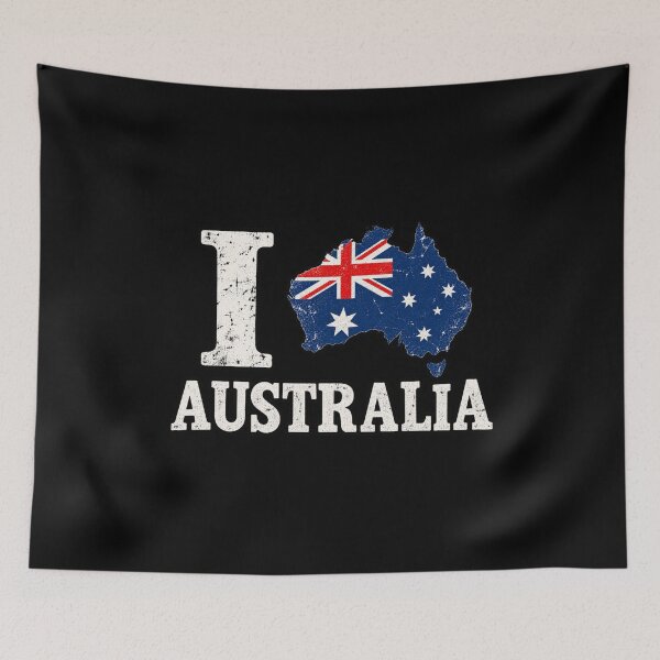 Item preview, I Love Australia Flag Map Silhouette Patriotic Travel designed and sold by Whirx.