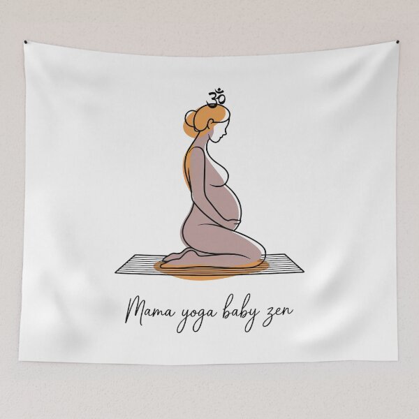 Item preview, Mama Yoga Baby Zen Tan Orange Om Artwork designed and sold by 108stillness.