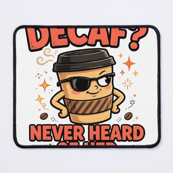Item preview, decaf-never-heard-of-her-funny-coffee designed and sold by kyoubi100.