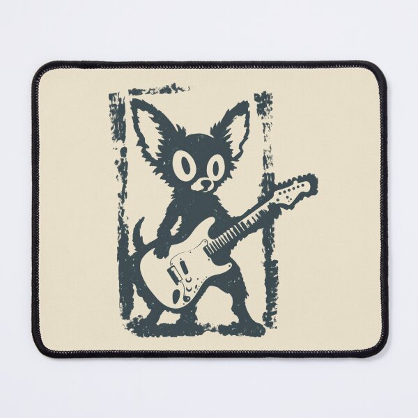 Item preview, Chihuahua Playing Electric Guitar Vintage Grunge Dog Art designed and sold by AmiGraph.
