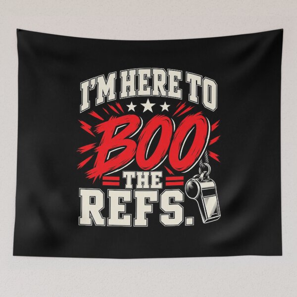 Item preview, I’m Here to Boo the Refs Funny Sports Fan Halloween T-Shirt designed and sold by Trendably.