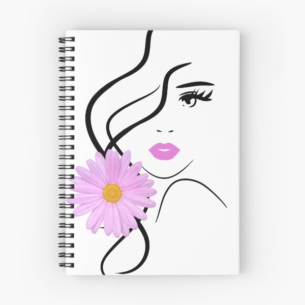 Item preview, Pretty Girl Face Pink Marguerite Flower White Black Shapes Mania designed and sold by Shapes-Mania.