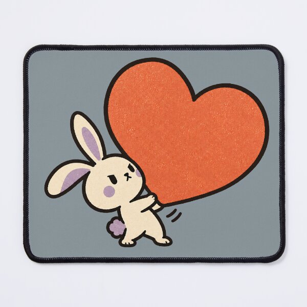 Item preview, Tiny Rabbit Lifting a Giant Heart – It’s a Lot, But I’m Trying designed and sold by MAD's Recreation Studio.
