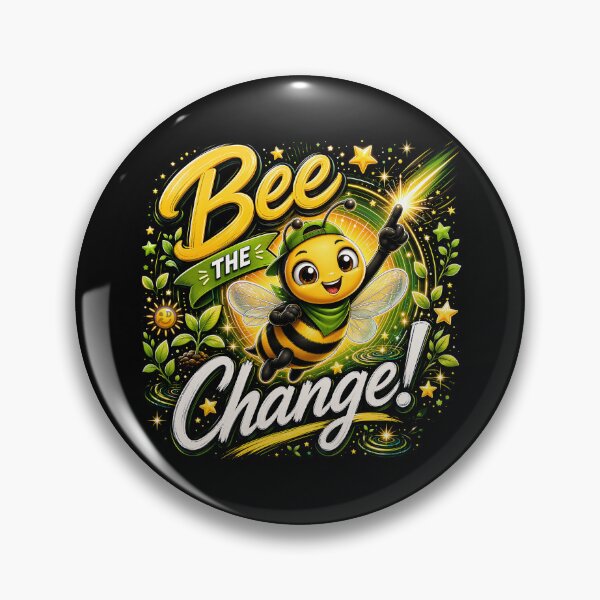 Item preview, Bee The Change - Inspirational Bumble Bee Eco Quote designed and sold by Be Free Effect.