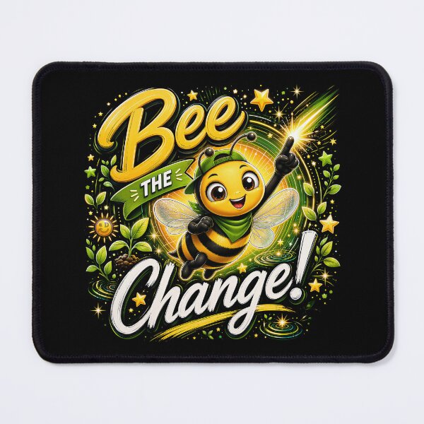 Item preview, Bee The Change - Inspirational Bumble Bee Eco Quote designed and sold by Be Free Effect.
