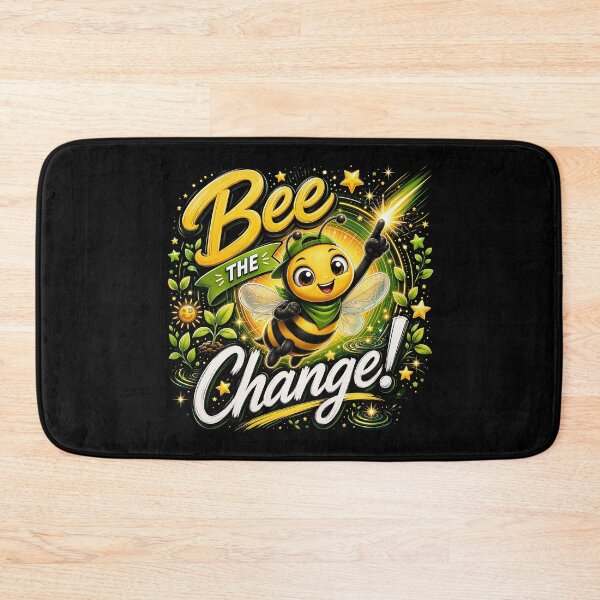 Item preview, Bee The Change - Inspirational Bumble Bee Eco Quote designed and sold by Be Free Effect.