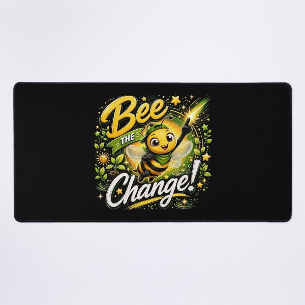 Item preview, Bee The Change - Inspirational Bumble Bee Eco Quote designed and sold by Be Free Effect.