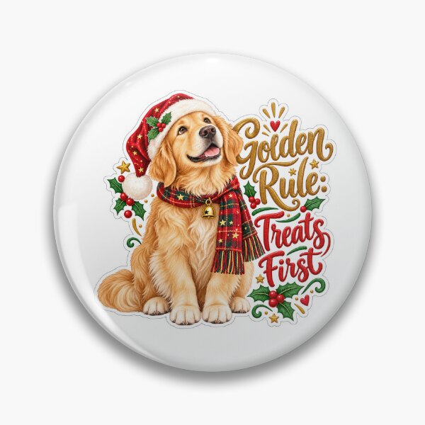 Item preview, Golden Rule Treats First Retriever Christmas designed and sold by badburropress.