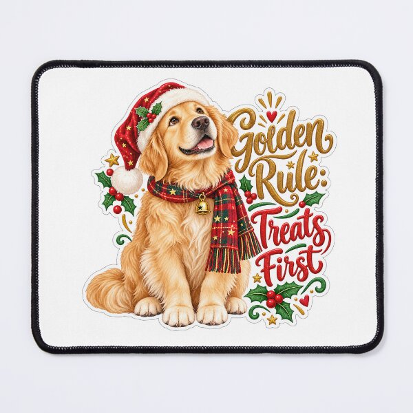 Item preview, Golden Rule Treats First Retriever Christmas designed and sold by badburropress.
