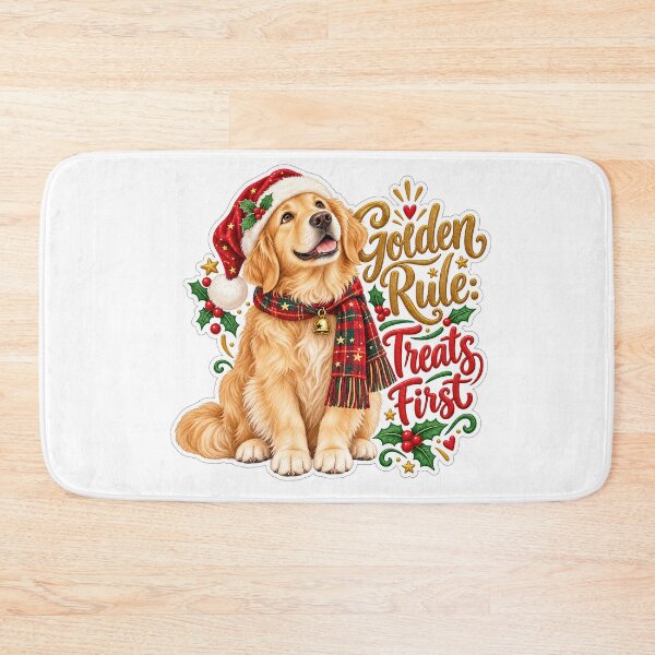 Item preview, Golden Rule Treats First Retriever Christmas designed and sold by badburropress.