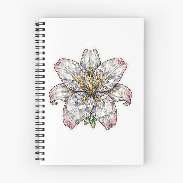 Item preview, White Lily Crystal Sticker - Diamond Blush Flower designed and sold by FineLineBotanical .