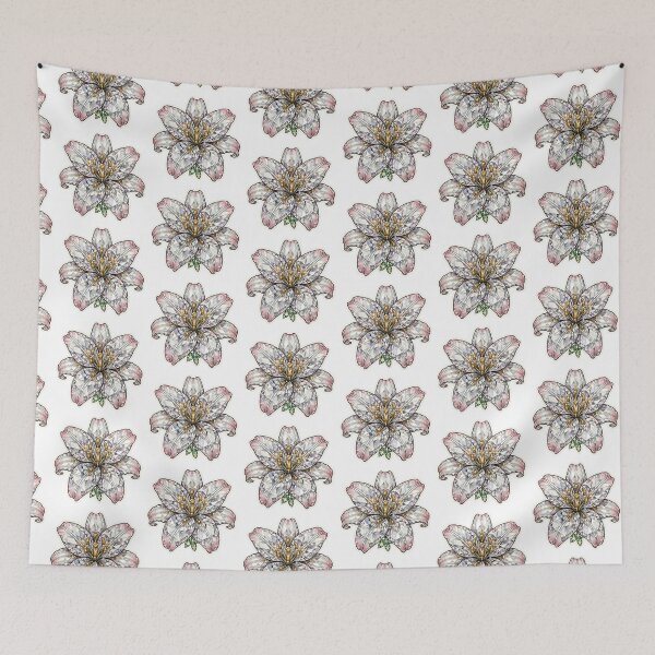 Item preview, White Lily Crystal Sticker - Diamond Blush Flower designed and sold by FineLineBotanical .