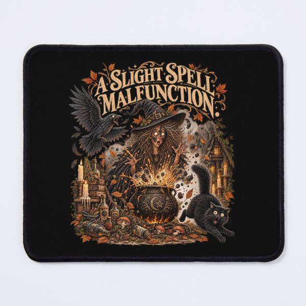 Item preview, A Slight Spell Malfunction – Funny Gothic Witch Design designed and sold by Scarlett-Goods.