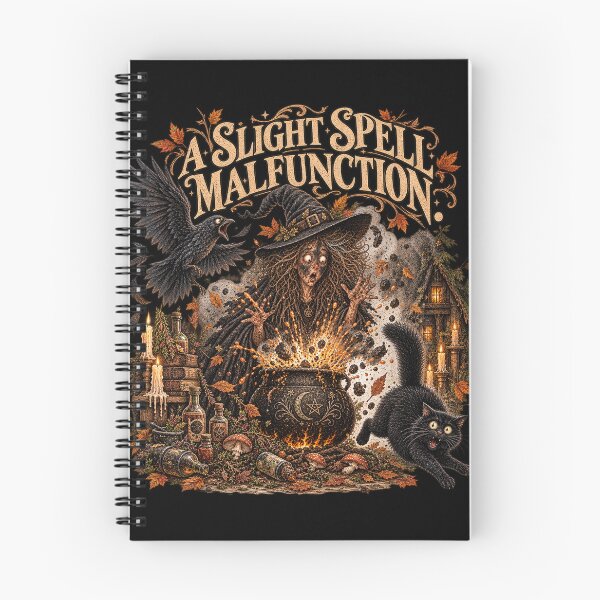 Item preview, A Slight Spell Malfunction – Funny Gothic Witch Design designed and sold by Scarlett-Goods.