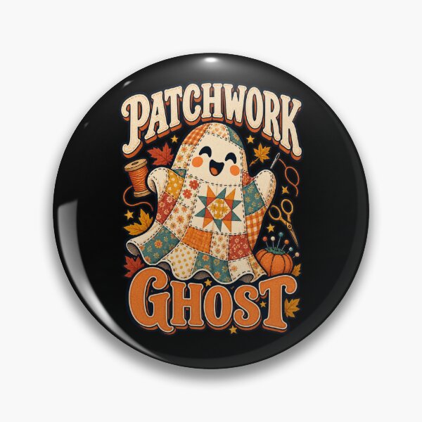 Item preview, Patchwork Ghost Quilter Halloween Autumn Quilting designed and sold by MOTIFOLK.