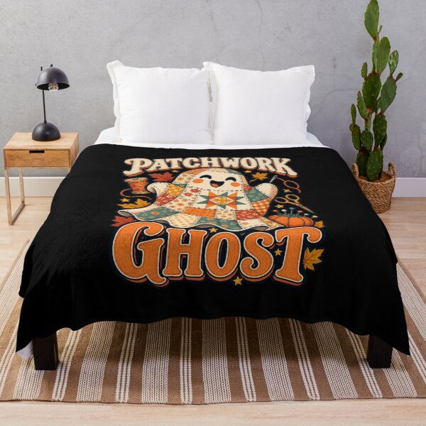 Item preview, Patchwork Ghost Quilter Halloween Autumn Quilting designed and sold by MOTIFOLK.