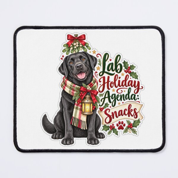 Item preview, Lab Holiday Agenda Snacks Black Labrador Christmas designed and sold by badburropress.