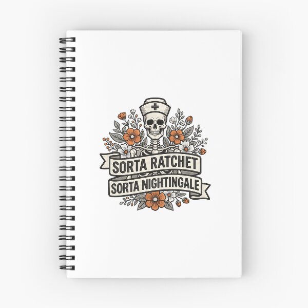 Item preview, Sorta Ratchet Sorta Nightingale Nursing Humor Floral designed and sold by ArtDesignTp.