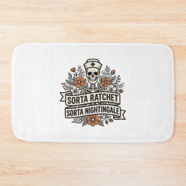 Item preview, Sorta Ratchet Sorta Nightingale Nursing Humor Floral designed and sold by ArtDesignTp.