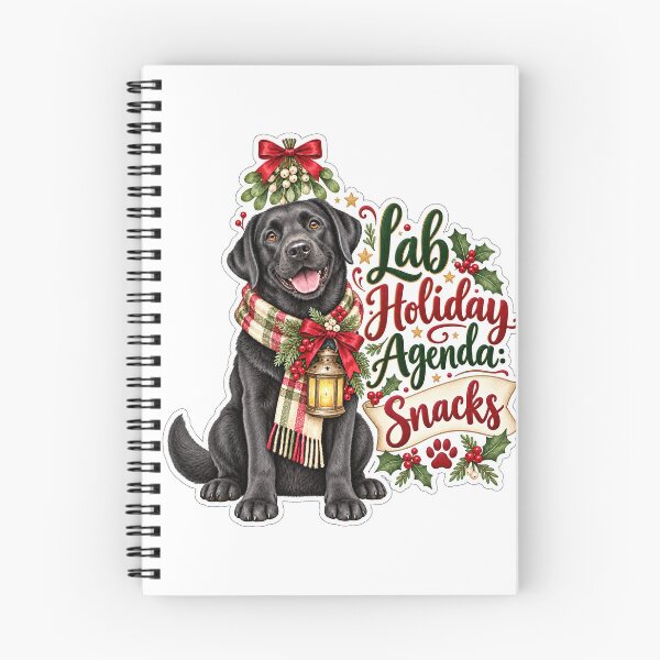 Item preview, Lab Holiday Agenda Snacks Black Labrador Christmas designed and sold by badburropress.