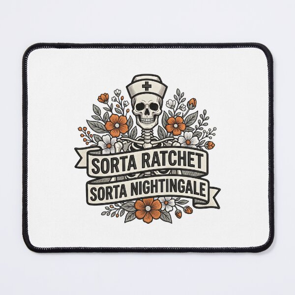 Item preview, Sorta Ratchet Sorta Nightingale Nursing Humor Floral designed and sold by ArtDesignTp.