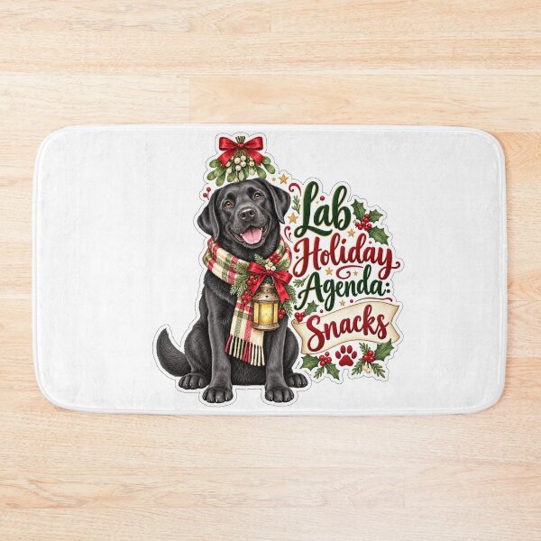 Item preview, Lab Holiday Agenda Snacks Black Labrador Christmas designed and sold by badburropress.