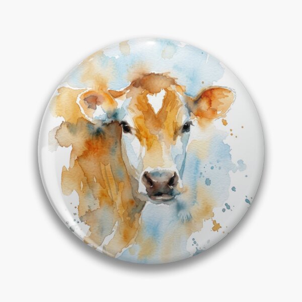 Item preview, Jersey Cow with Shadowed Cheek, Sky Blue designed and sold by caracatita75.