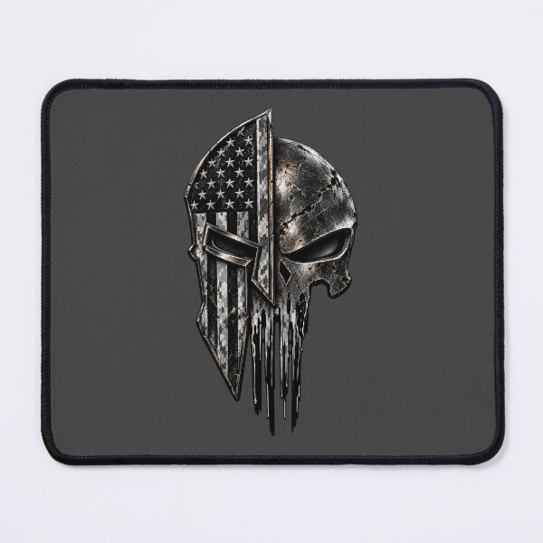 Item preview, Blackout American Spartan Skull – Distressed Tactical Flag Warrior designed and sold by artistwill.