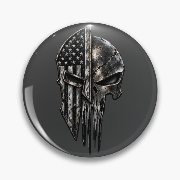 Item preview, Blackout American Spartan Skull – Distressed Tactical Flag Warrior designed and sold by artistwill.