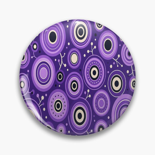 Item preview, Mystic Evil Eye Butterfly - Purple Abstract Retro Mandala Pattern designed and sold by Breezes-of-Ida.