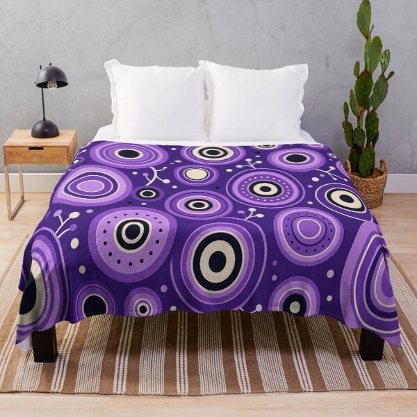 Item preview, Mystic Evil Eye Butterfly - Purple Abstract Retro Mandala Pattern designed and sold by Breezes-of-Ida.