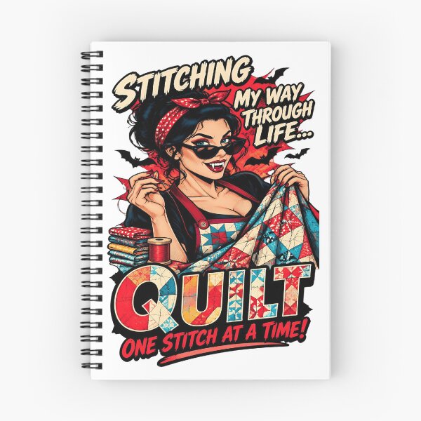 Item preview, QUILT One Stitch at a Time – Spooky Vampire Quilting & Halloween Quilter designed and sold by MAJCO-ART.
