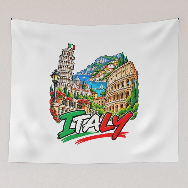 Item preview, Italy Illustrated Travel Art designed and sold by EdwinkOne.