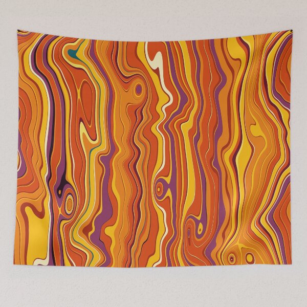 Item preview, Marmalade Heartwood - Psychedelic Woodgrain Pattern designed and sold by Shiri Mor Arts.
