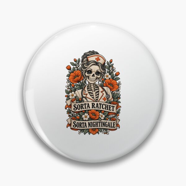 Item preview, Sorta Ratchet Sorta Nightingale Nurse Floral Design designed and sold by ArtDesignTp.