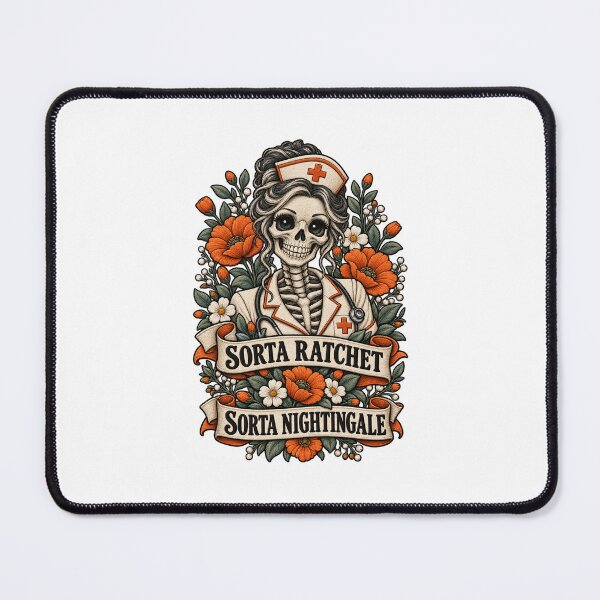 Item preview, Sorta Ratchet Sorta Nightingale Nurse Floral Design designed and sold by ArtDesignTp.