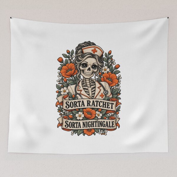 Item preview, Sorta Ratchet Sorta Nightingale Nurse Floral Design designed and sold by ArtDesignTp.