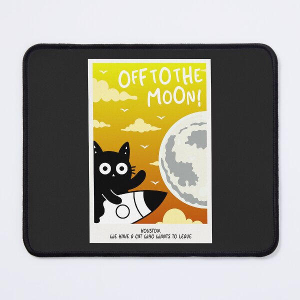 Item preview, Off To The Moon! Adorable Kitten designed and sold by DibujandoPorfa.
