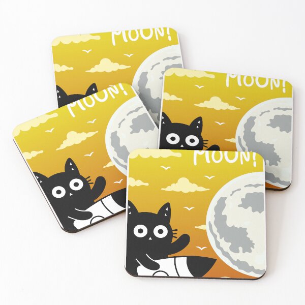 Item preview, Off To The Moon! Adorable Kitten designed and sold by DibujandoPorfa.
