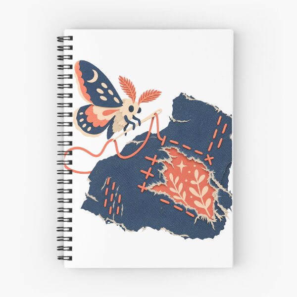 Item preview, Moth Mending Denim Sewing Illustration designed and sold by Winakuart.