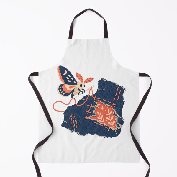 Item preview, Moth Mending Denim Sewing Illustration designed and sold by Winakuart.