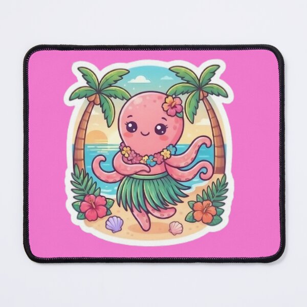 Item preview, Pink Hawaiian octopus designed and sold by Azurart2.