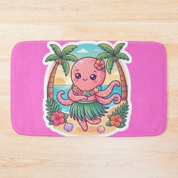 Item preview, Pink Hawaiian octopus designed and sold by Azurart2.