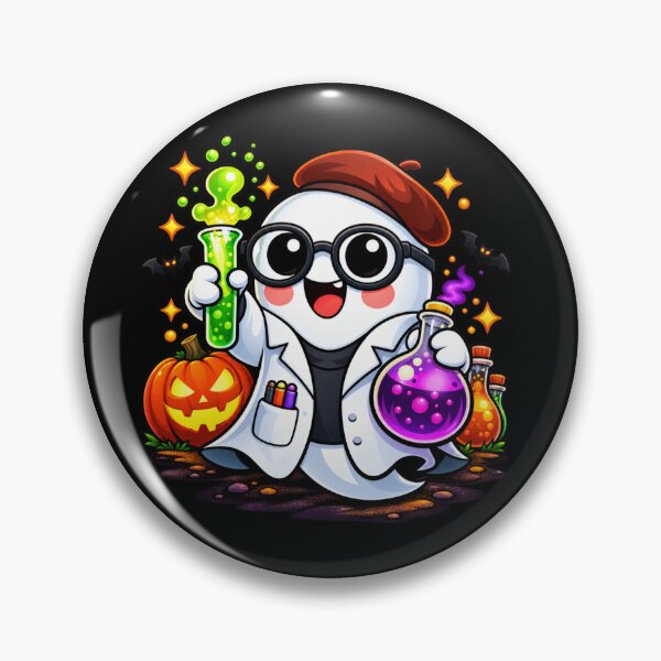 Item preview, Halloween Scientist Ghost – Cute Potion Lab Art designed and sold by aliyehc.
