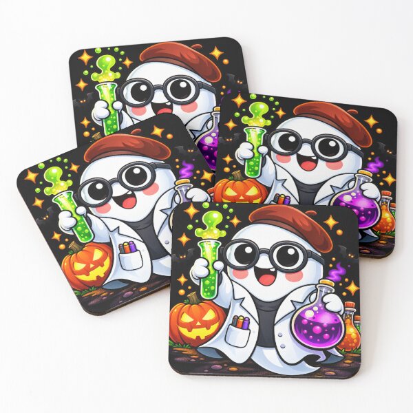 Item preview, Halloween Scientist Ghost – Cute Potion Lab Art designed and sold by aliyehc.