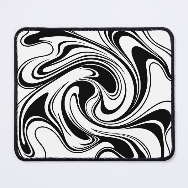 Item preview, Abstract black and white swirl art designed and sold by Pommes im Bett.