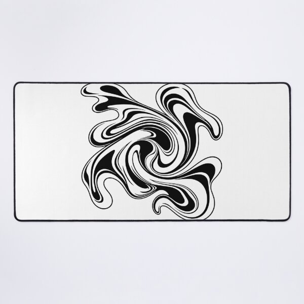 Item preview, Abstract black and white swirl art designed and sold by Pommes im Bett.