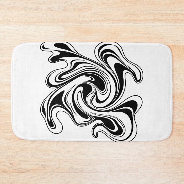 Item preview, Abstract black and white swirl art designed and sold by Pommes im Bett.