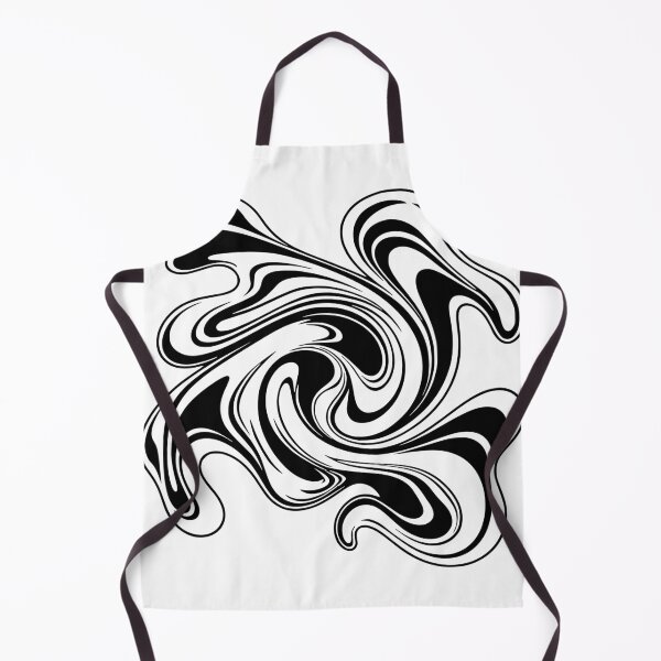 Item preview, Abstract black and white swirl art designed and sold by Pommes im Bett.